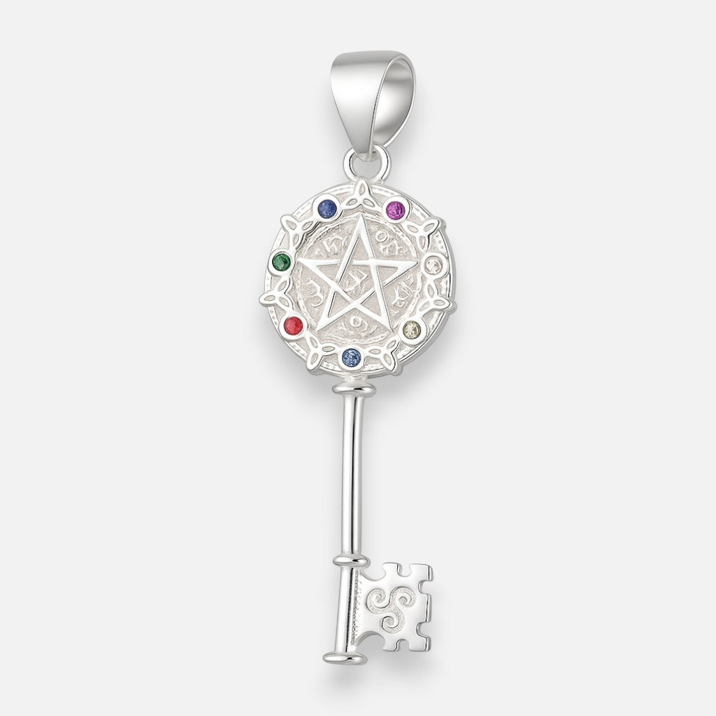 Colgante Llave Estrella 7 Chakras