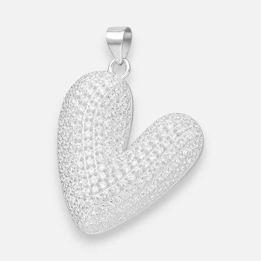 Colgante Maxi Corazón Chunky Circones Pavé