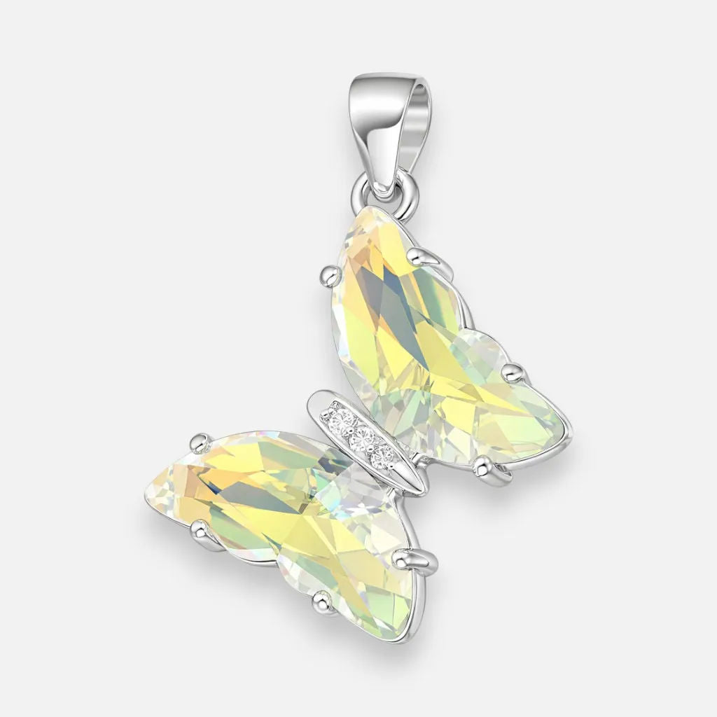 Colgante Mariposa Cristal Hecho con Swarovski® Tornasol