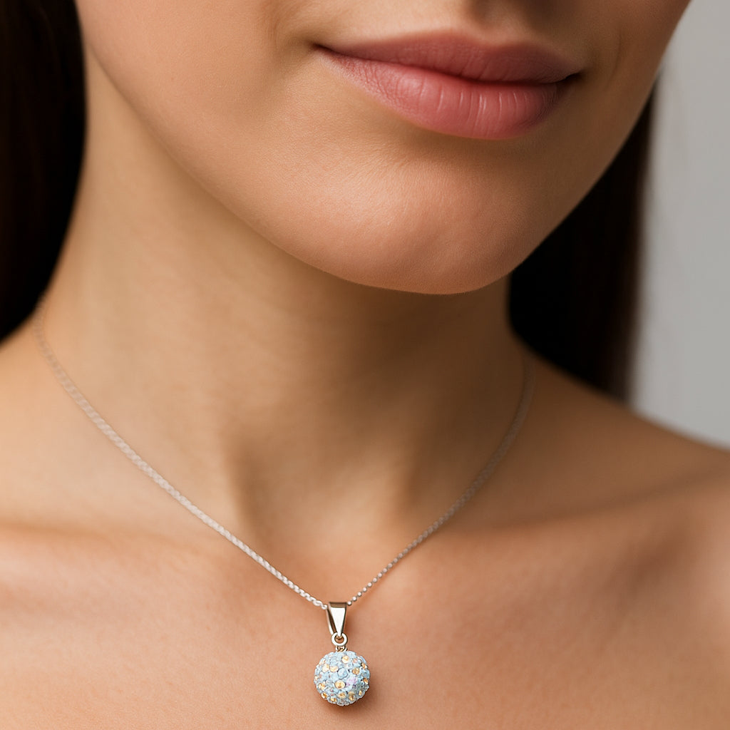 Colgante Hecho con Cristal Swarovski® Tornasol 8 mm