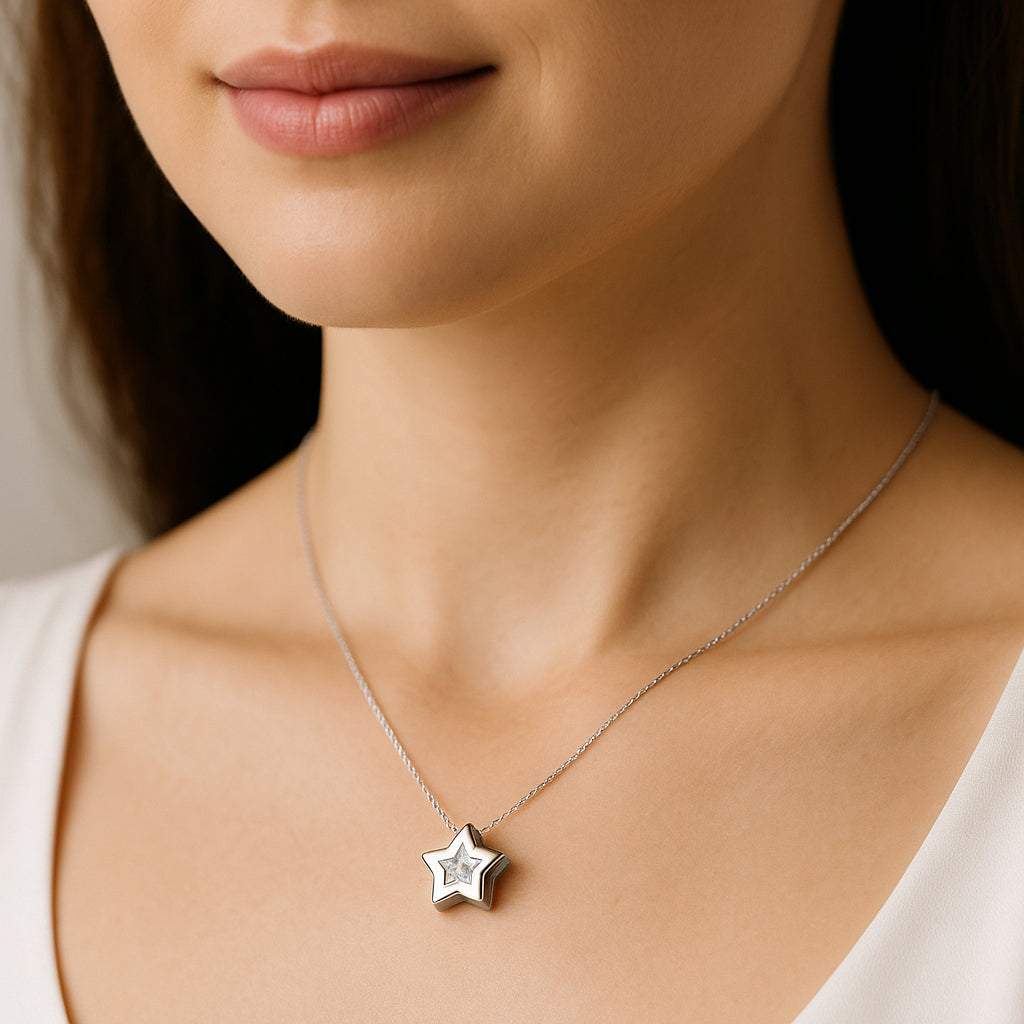 Colgante Estrella Circón Punto de Luz