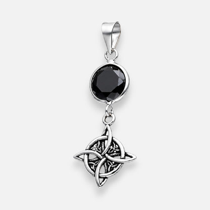 Colgante Nudo de Brujas Circón Ónix