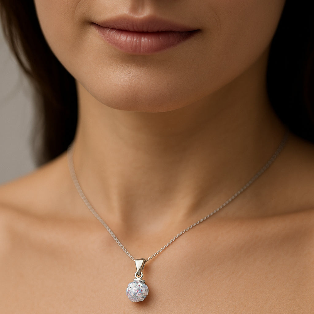 Colgante Esfera Hecho con Cristal Swarovski® Tornasol 6 mm