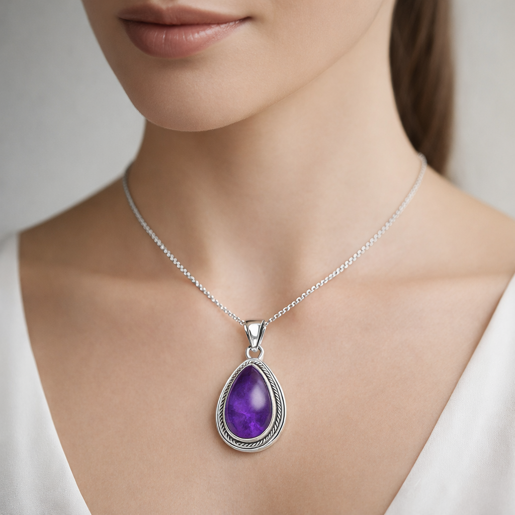 Colgante Étnico Gota Amatista