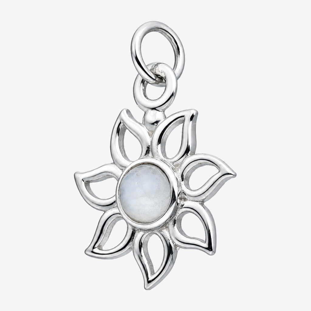 Colgante Flor Piedra Luna
