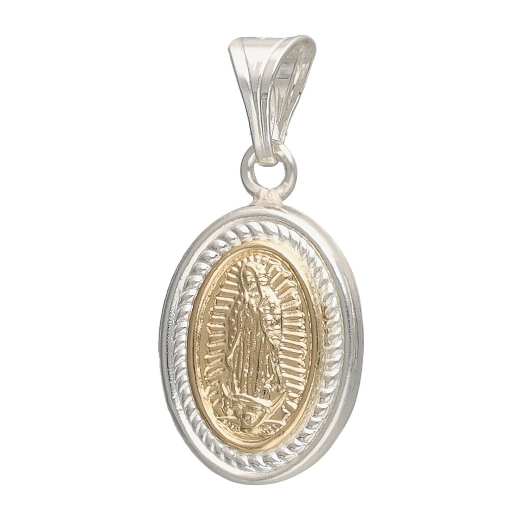 Colgante Inflado Virgen de Guadalupe en Oro