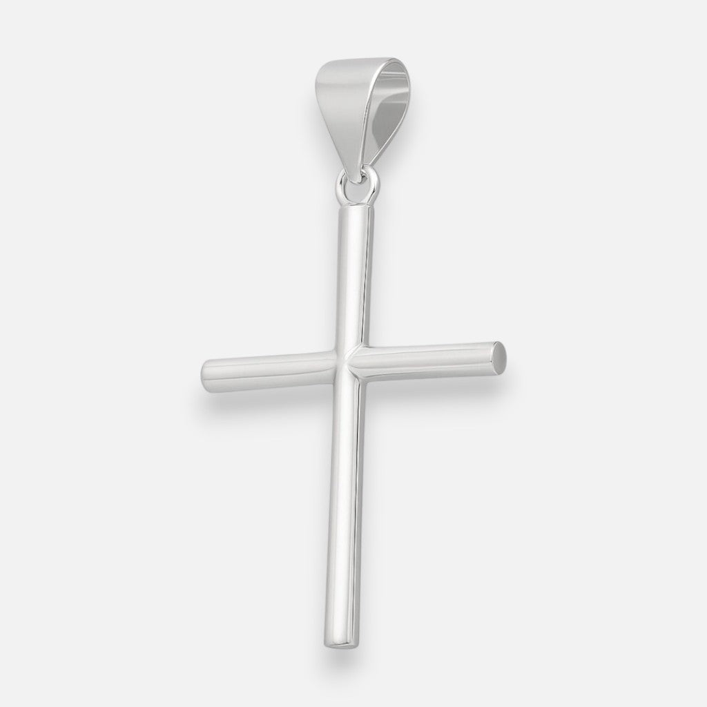 Colgante Cruz Lisa Tubular