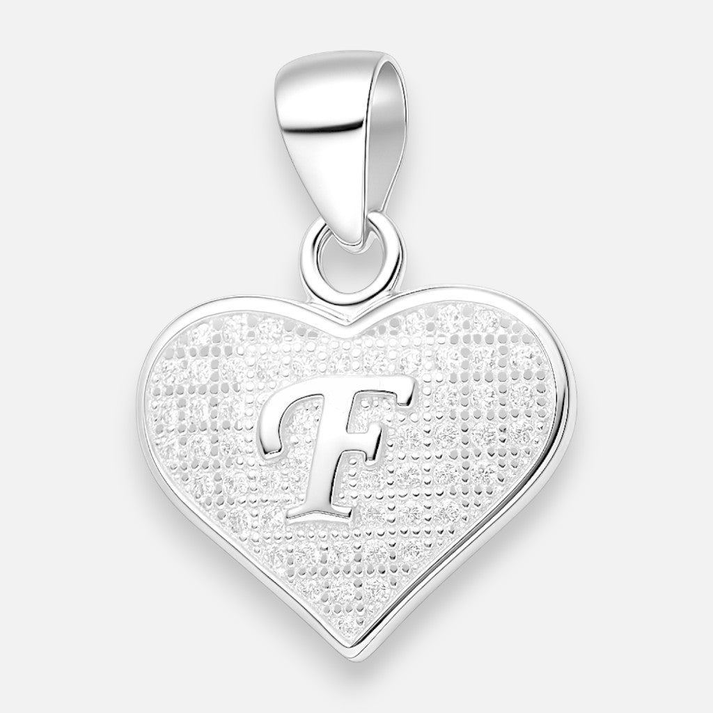 Colgante Letra F Corazón Circones