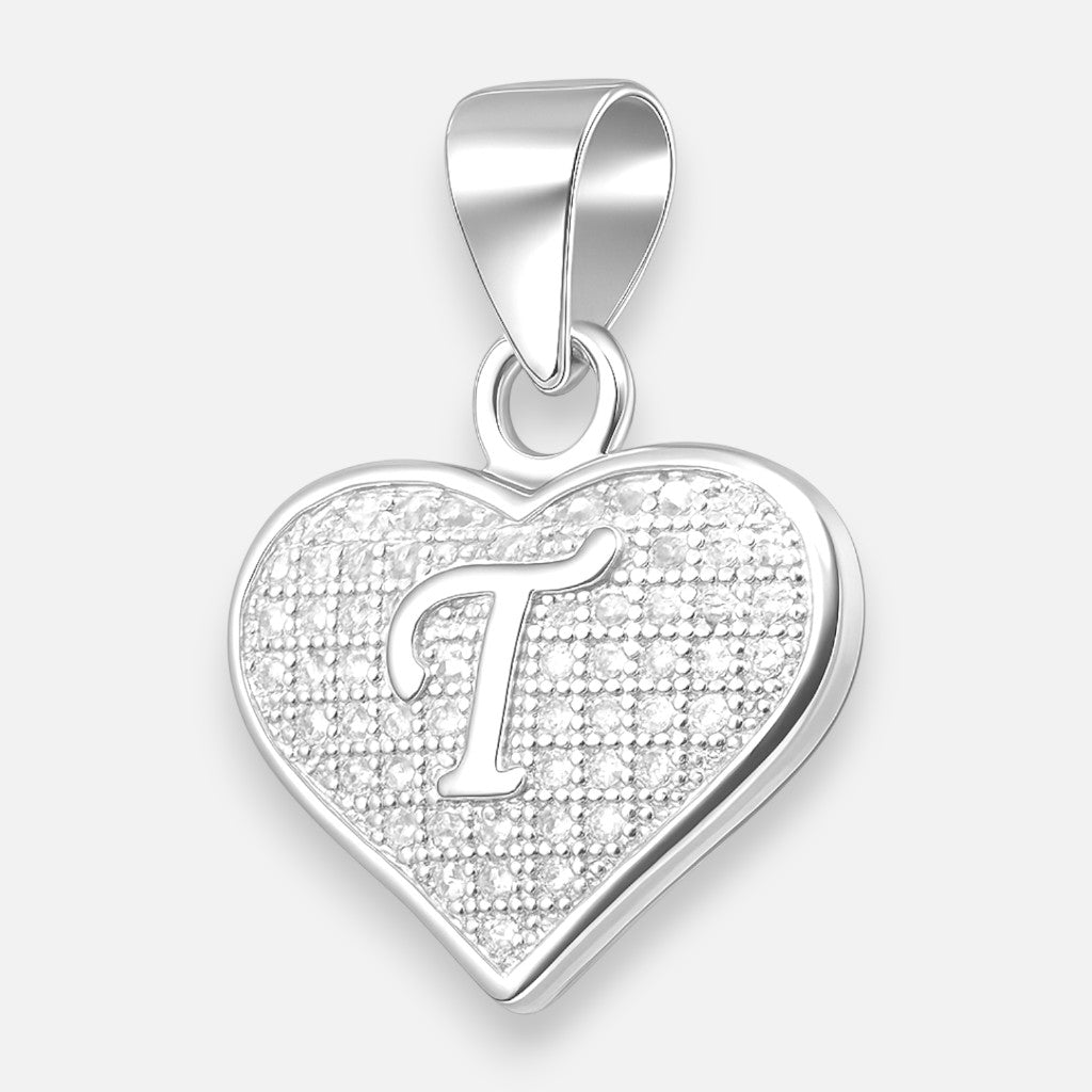 Colgante Letra T Corazón Circones