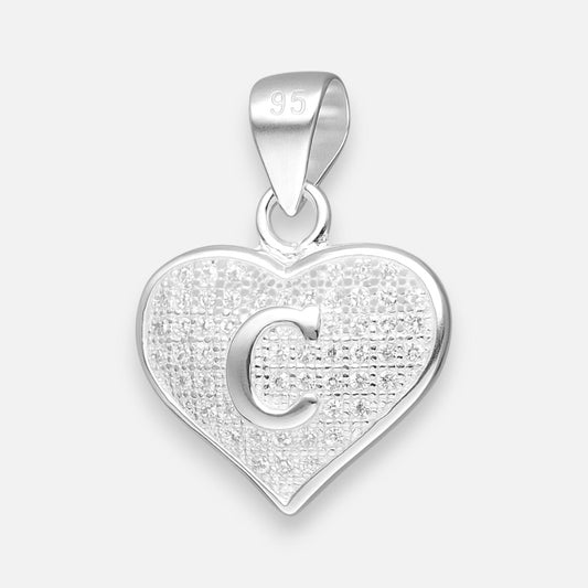 Colgante Letra C Corazón Circones