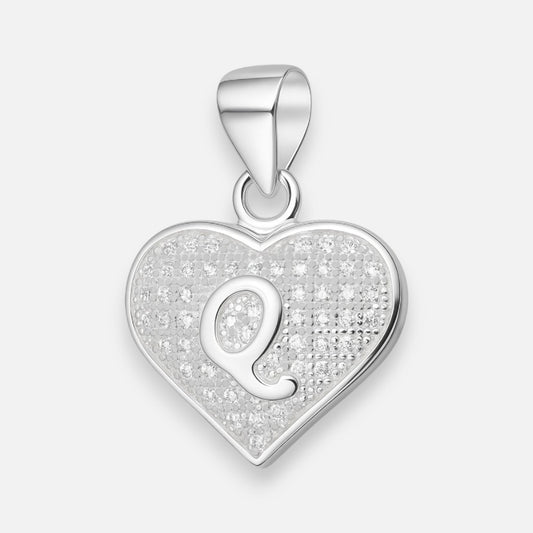 Colgante Letra Q Corazón Circones