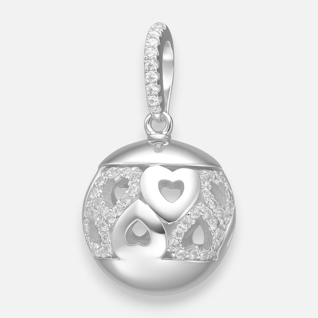 Colgante Llamador de Ángeles Corazón Circones 16 mm