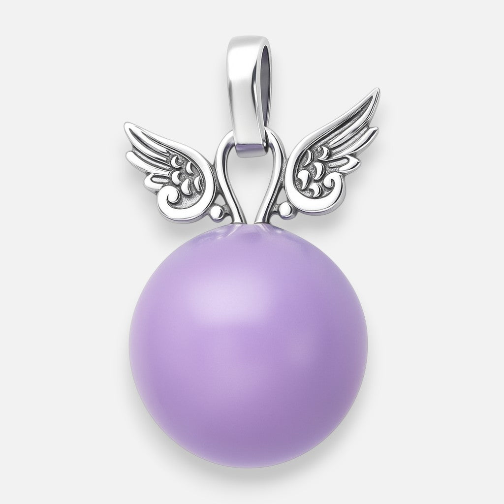 Colgante LLamador de Ángeles con Alas Esmaltado 12 mm