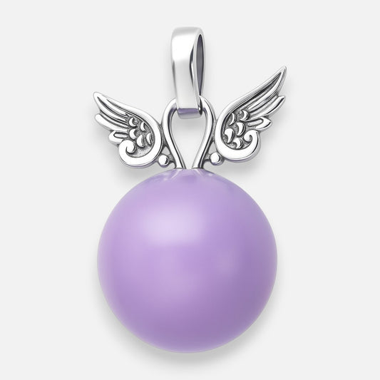 Colgante LLamador de Ángeles con Alas Esmaltado 12 mm