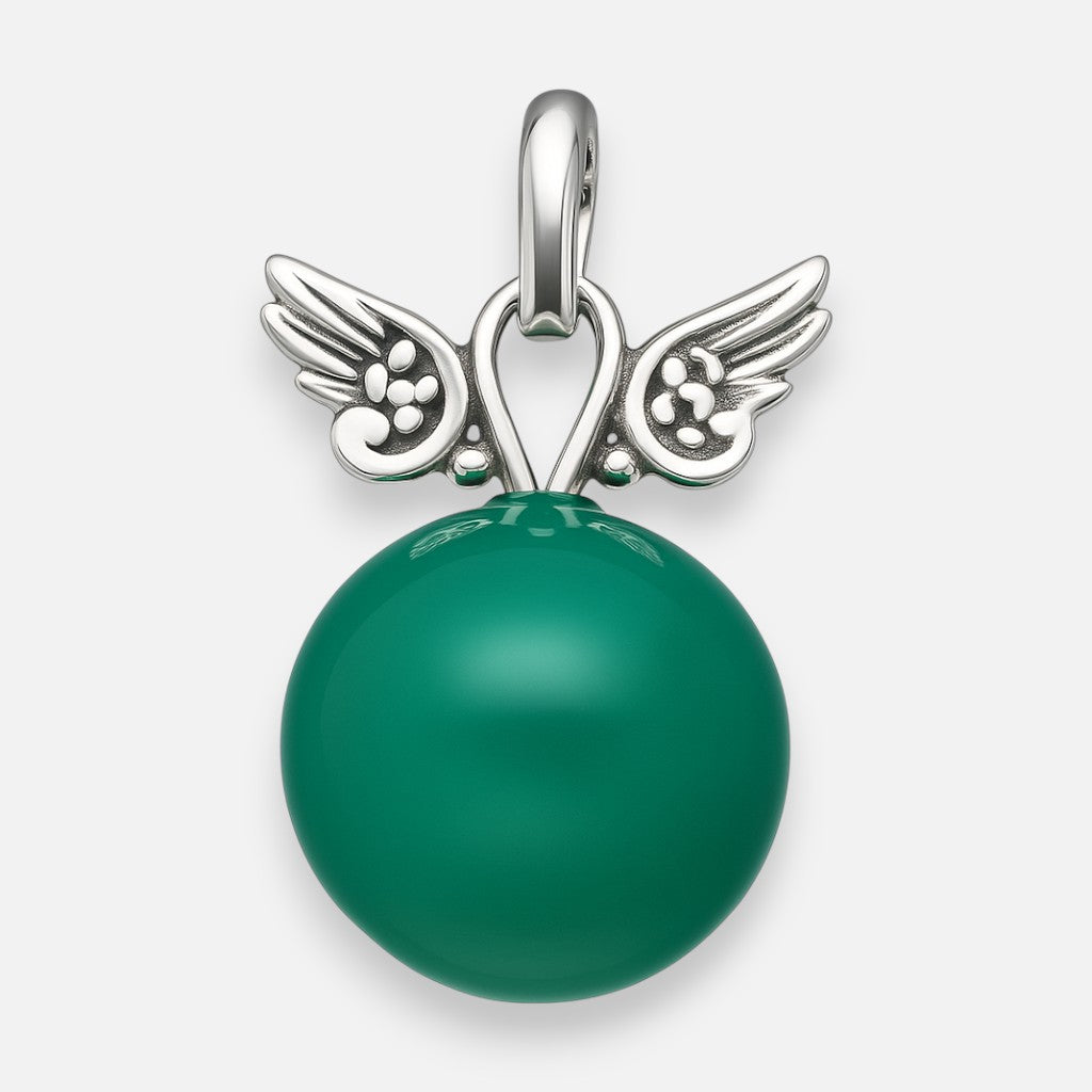 Colgante Llamador de Angeles con Alas Esmaltado 12 mm