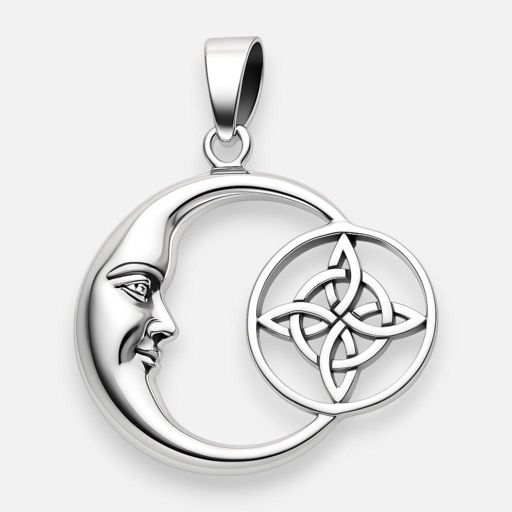 Colgante Nudo de Brujas Media Luna