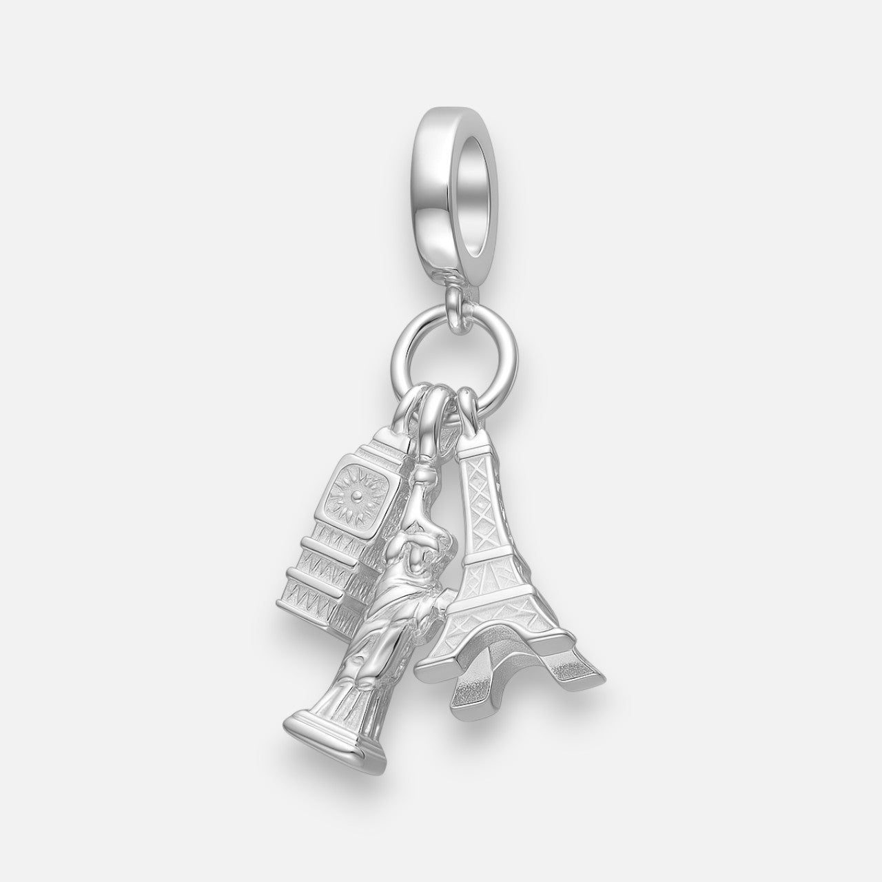 Colgante Charm Estatua de la Libertad Torre Eiffel Big Ben