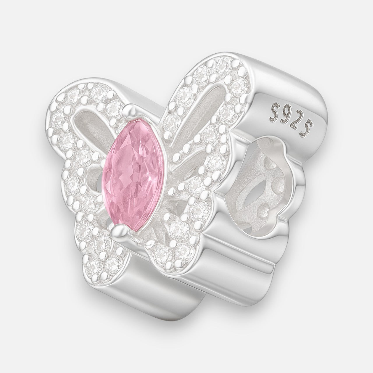 Colgante Charm Mariposa Circones Rosa Francia