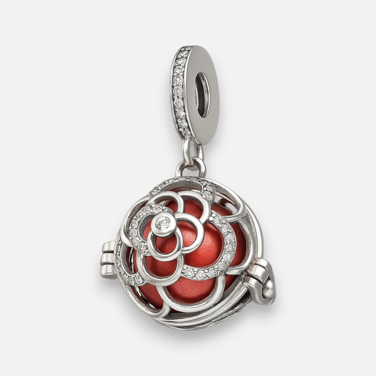Colgante Charm Llamador de Ángeles Rosa de Abril Circones 16 mm
