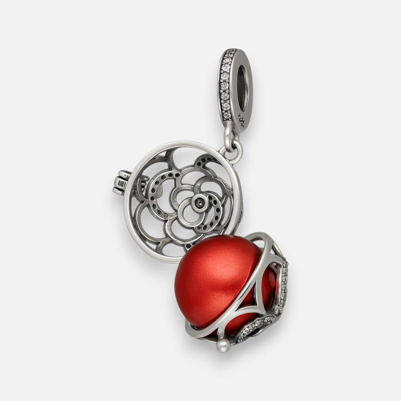 Colgante Charm Llamador de Ángeles Rosa de Abril Circones 16 mm