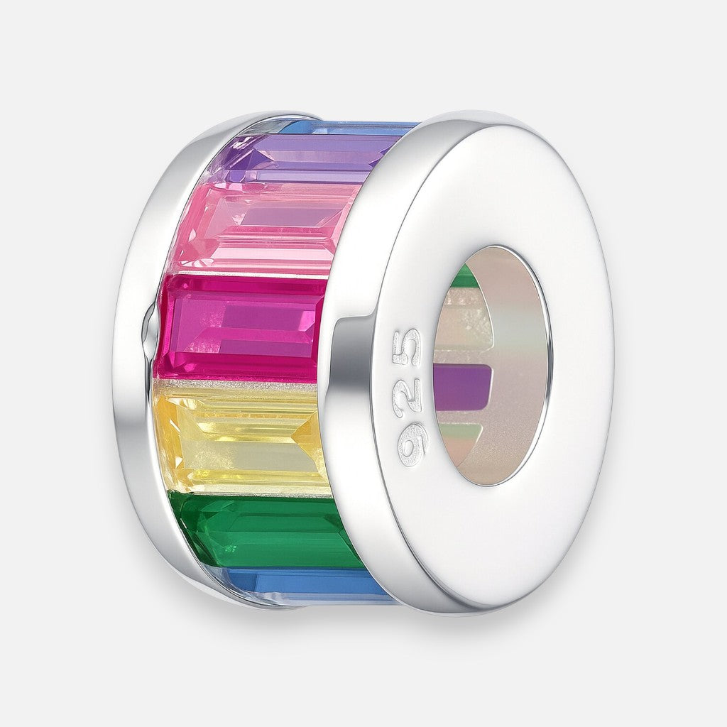 Colgante Charm Circones Baguette Multicolor