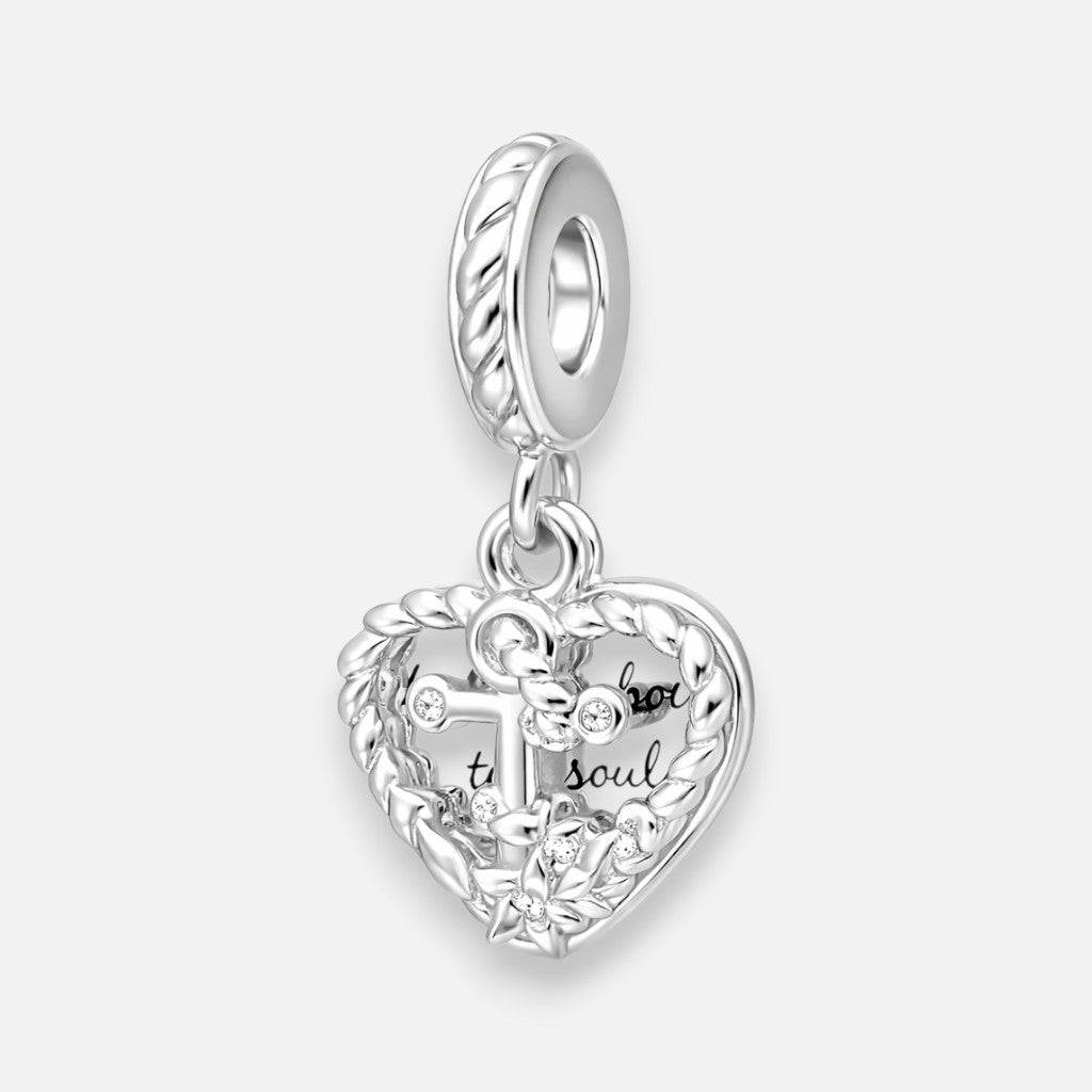 Colgante Charm Corazón Cruz Circones