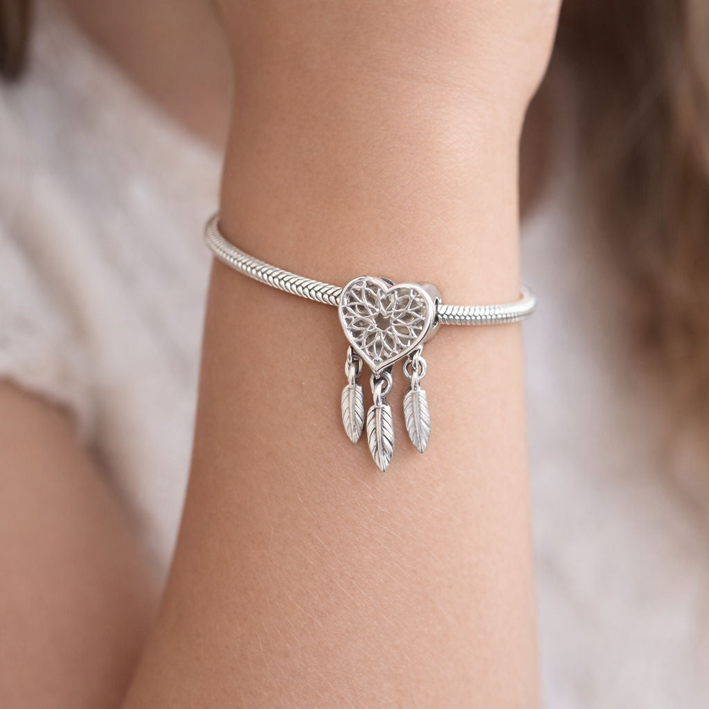 Colgante Charm Corazon Atrapasueños