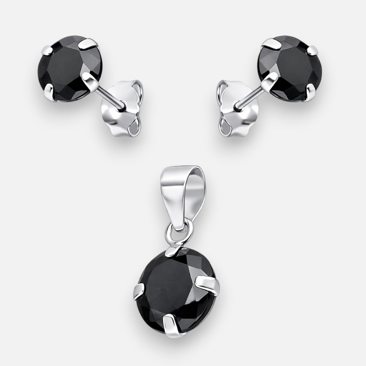 Conjunto Circón Ónix 6x8 mm