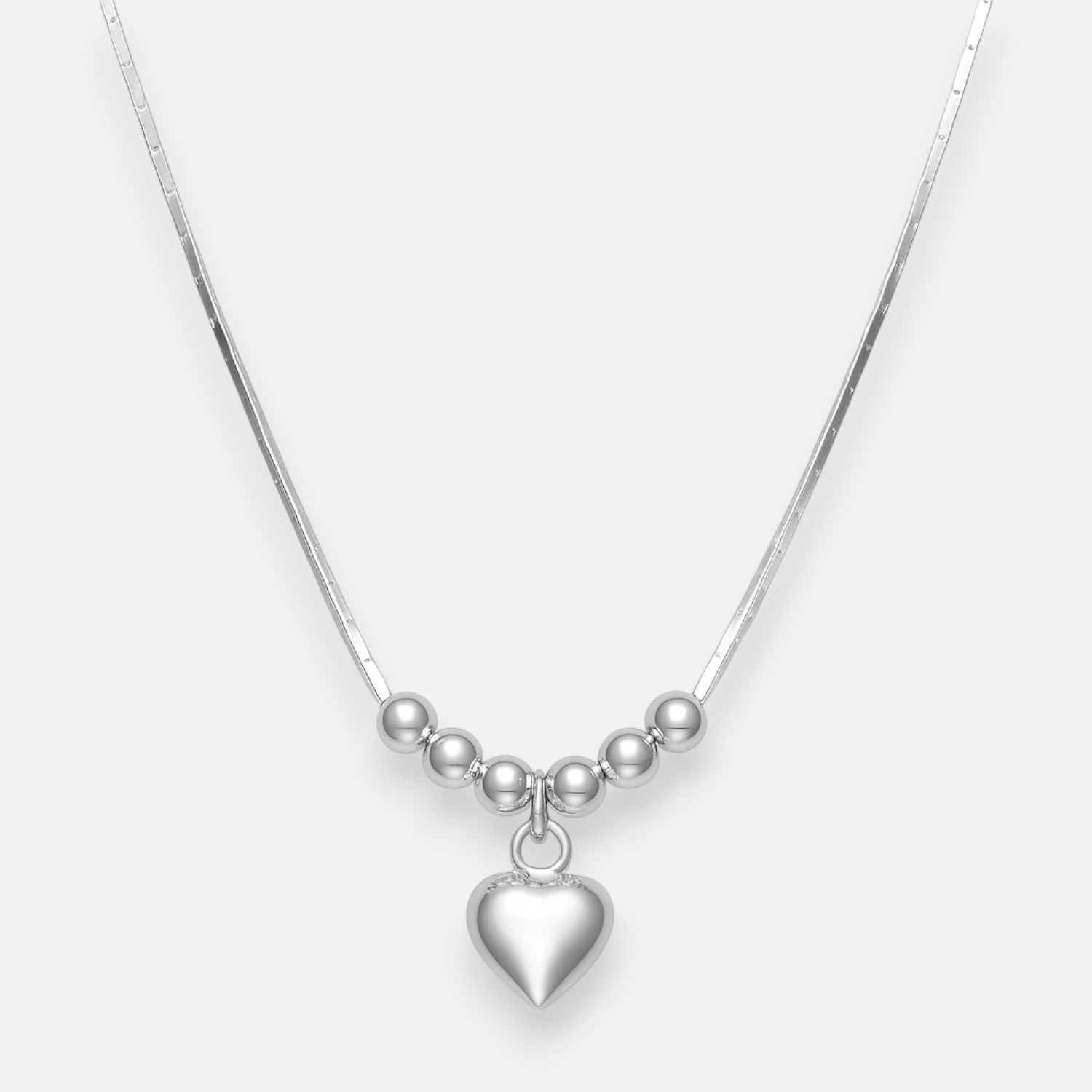 Collar Cobra Corazón Esferas