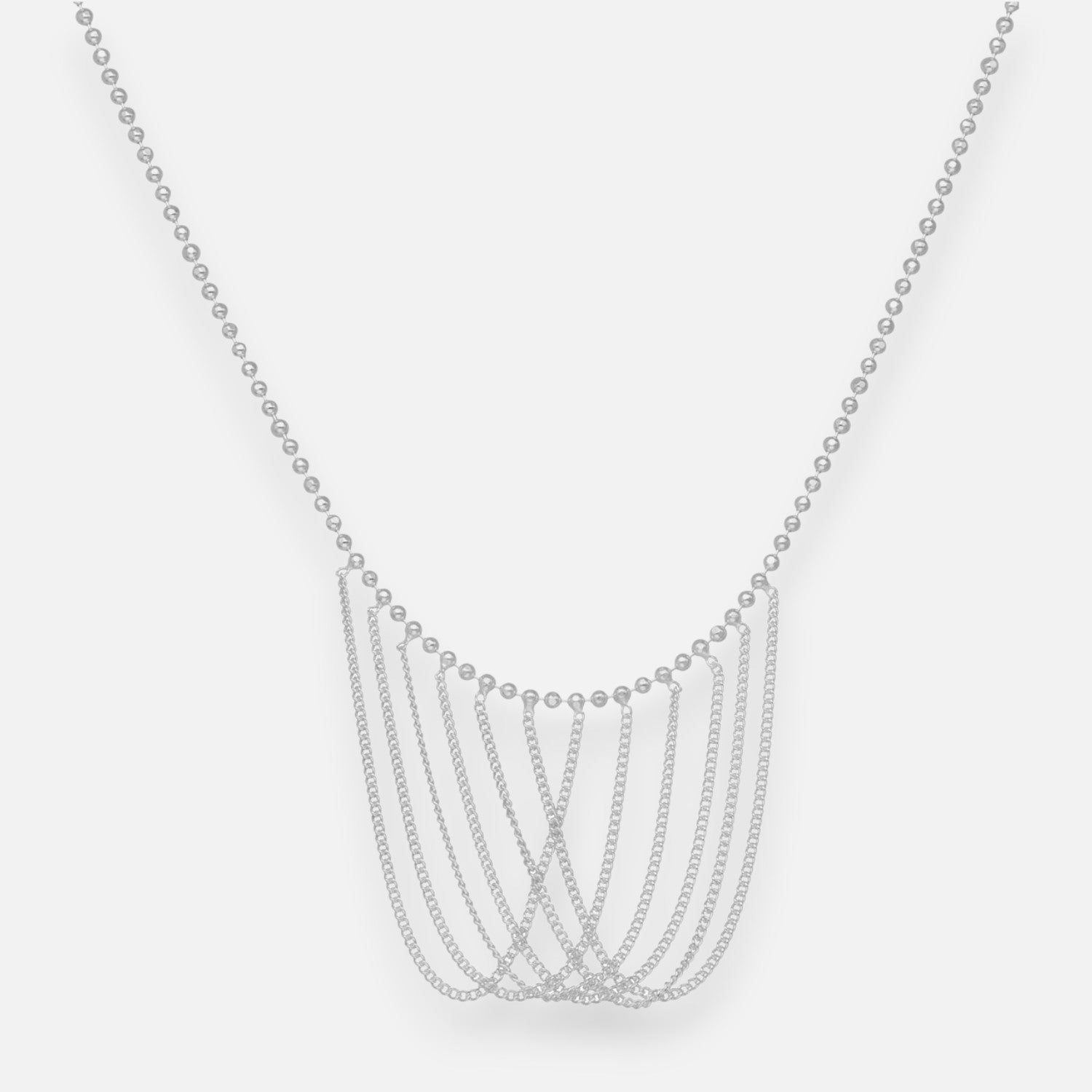 Collar Cascada Esferas Cadenas