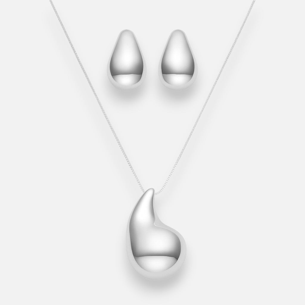 Set Collar y Aro Gota Chunky