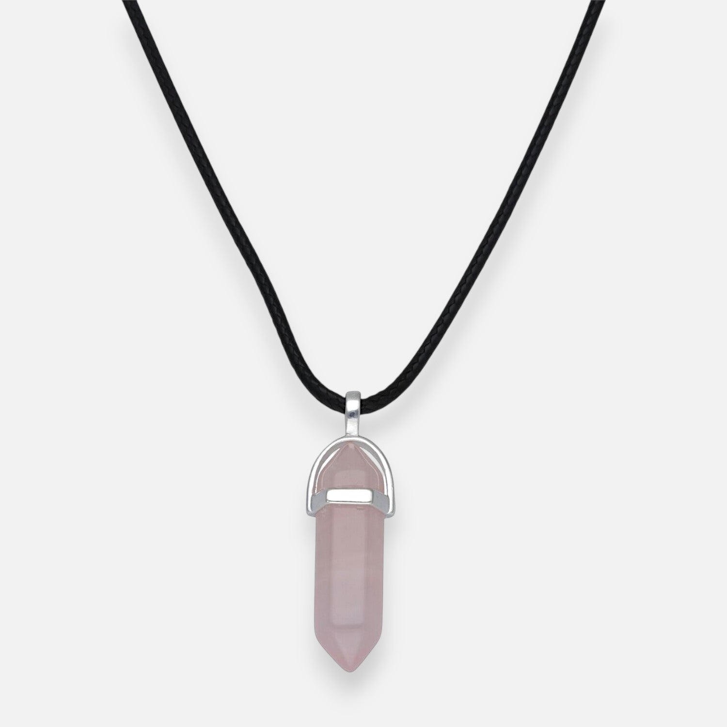Collar Choker Ajustable Cuarzo Rosado