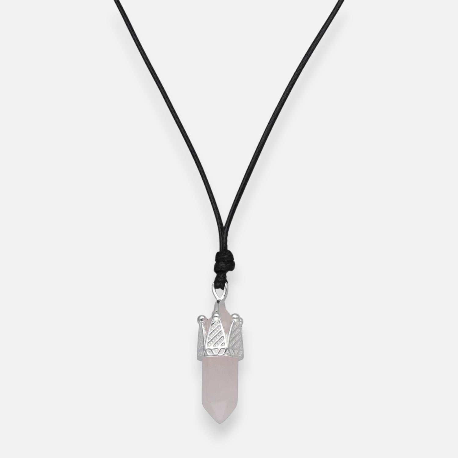 Collar Choker Ajustable Cuarzo Rosado