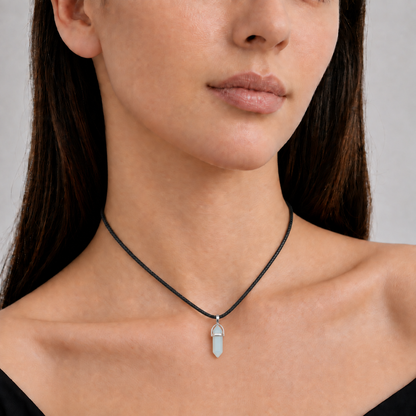 Collar Choker Cuarzo Piedra Luna