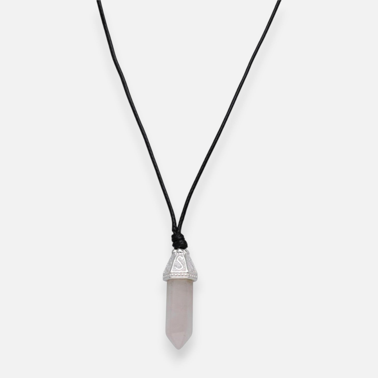 Collar Choker Ajustable Cuarzo Rosado