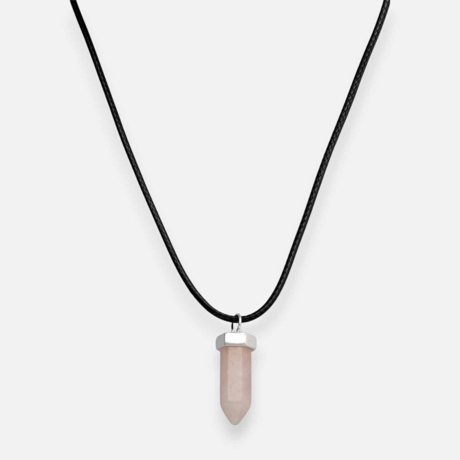 Collar Choker Ajustable Cuarzo Rosado