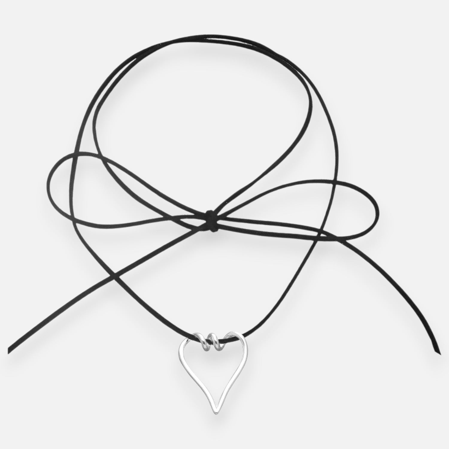 Collar Cordón Semicuero Corazón