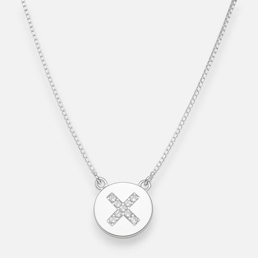 Collar Círculo Letra X Circones