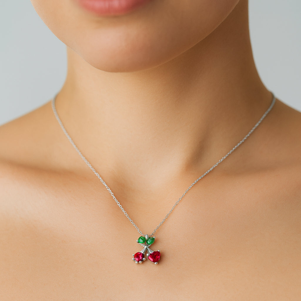 Collar Cerezas Circones Multicolor