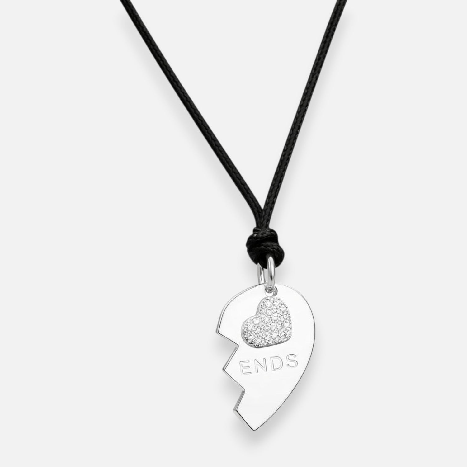 Collar Doble Amistad Corazón Partido Circones Best Friends