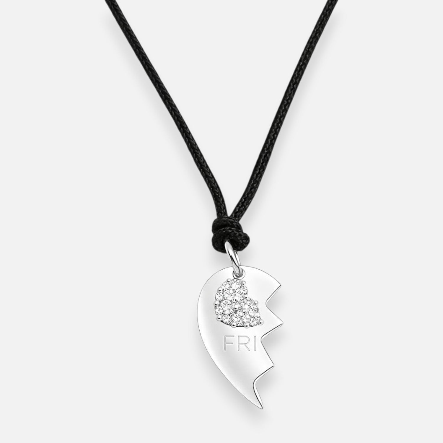 Collar Doble Amistad Corazón Partido Circones Best Friends