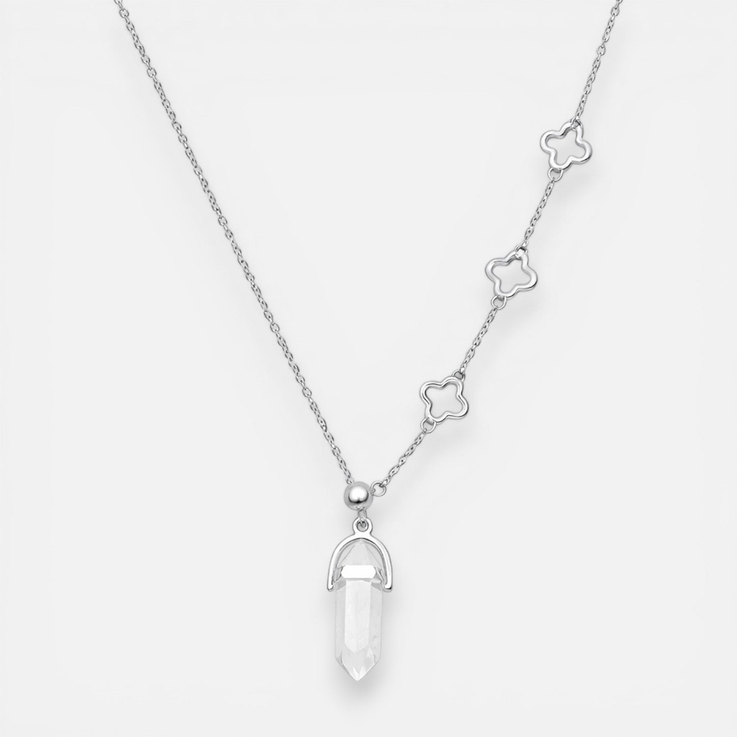 Collar Trébol de la Suerte Cuarzo