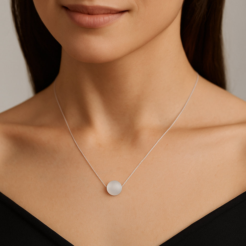 Collar Esfera Piedra Luna