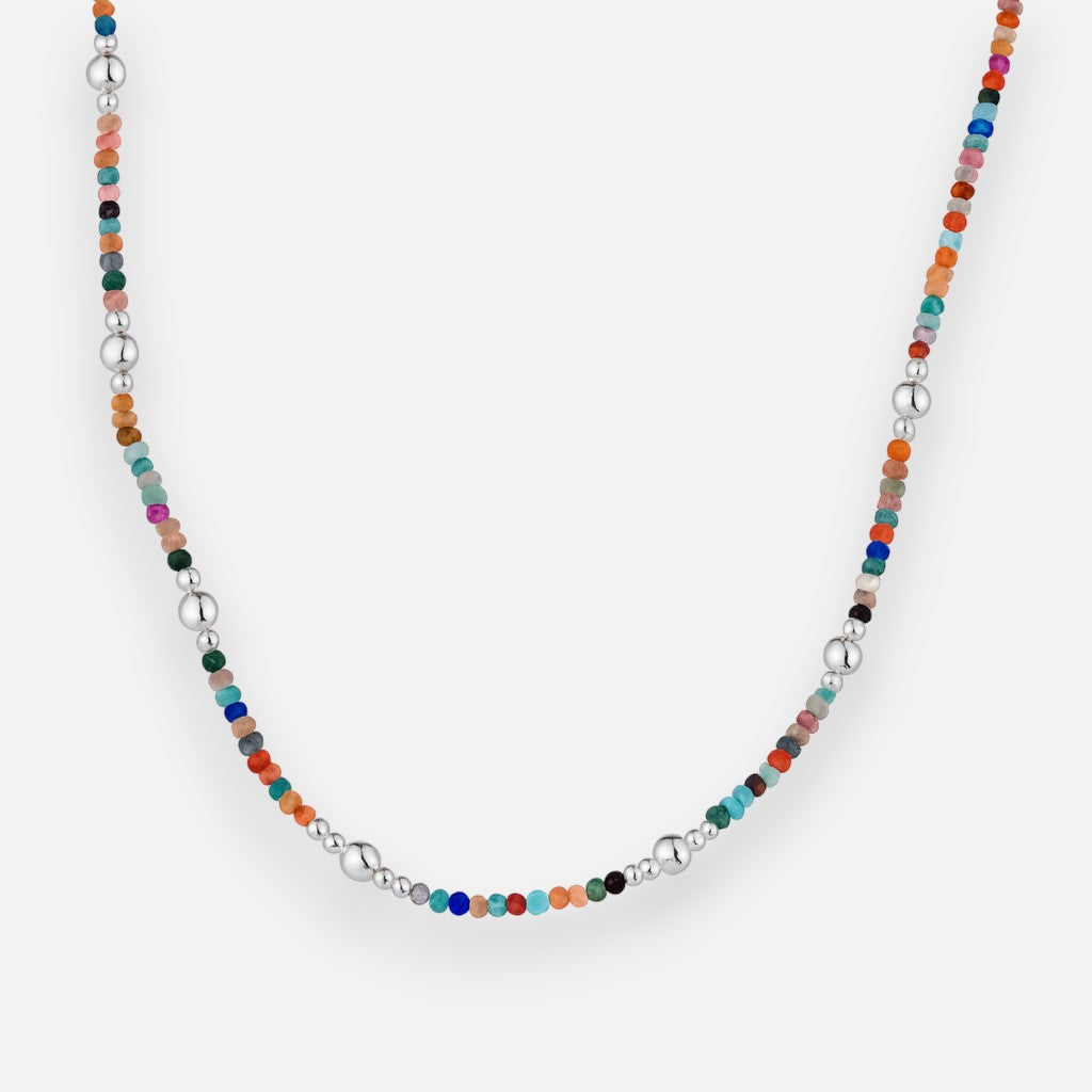 Collar Esferas Cristales Multicolor