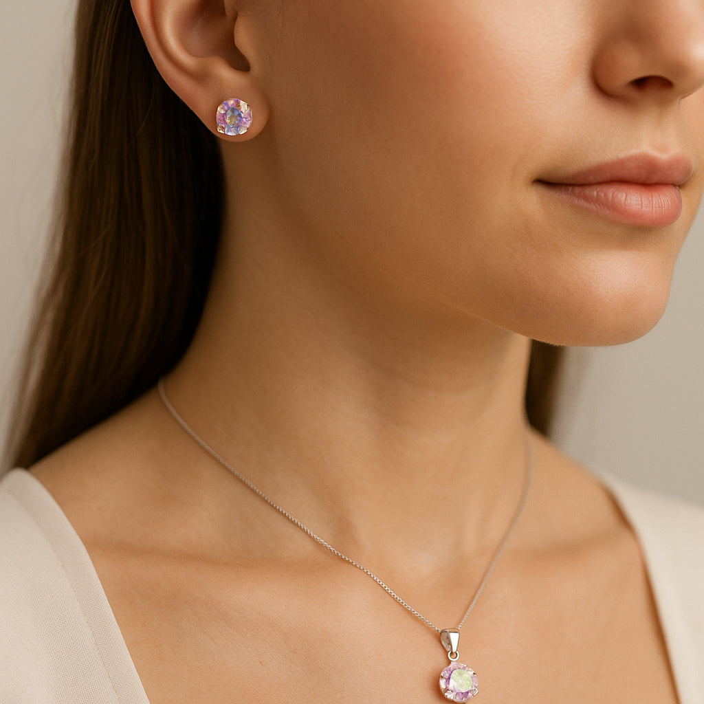 Conjunto Circón Tornasol 8 mm