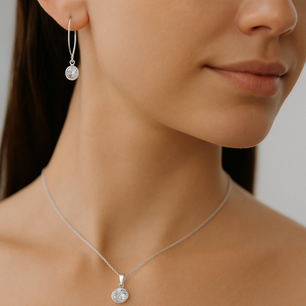 Conjunto Circón 6x8 mm