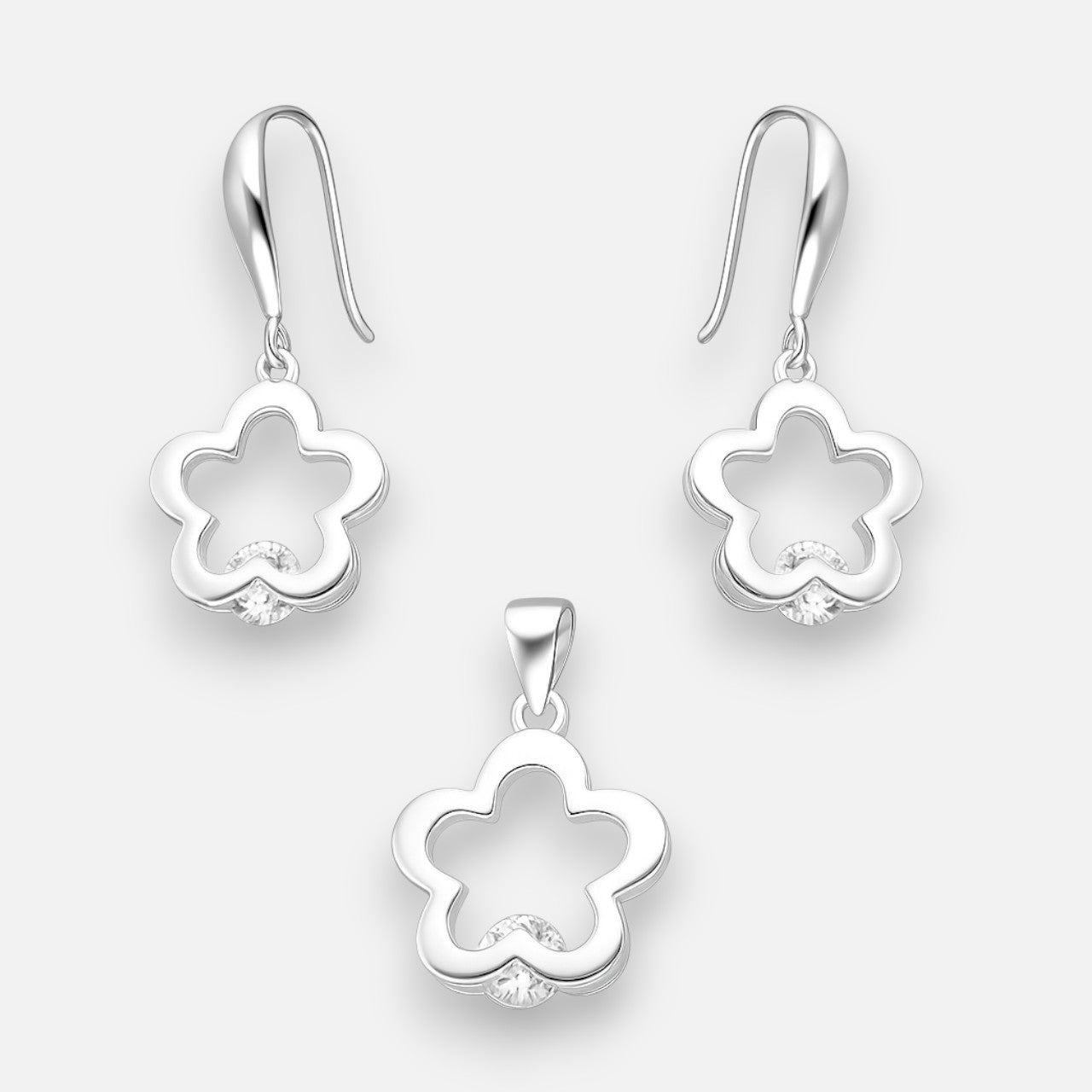 Conjunto Flor Hecho con Cristal Swarovski®