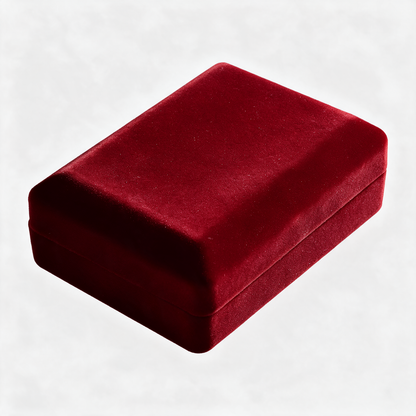 Cofre Mediano de Terciopelo Rojo para Conjunto
