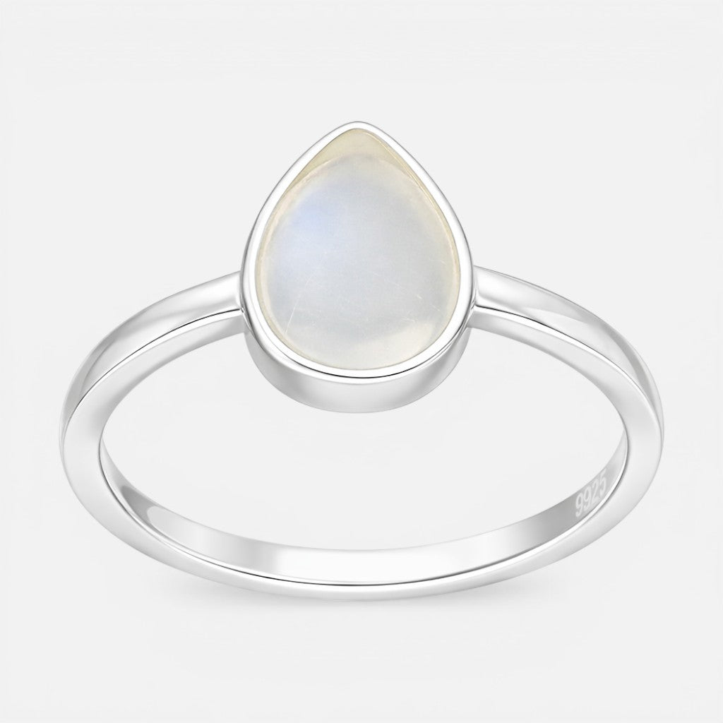 Anillo Gota Piedra Luna