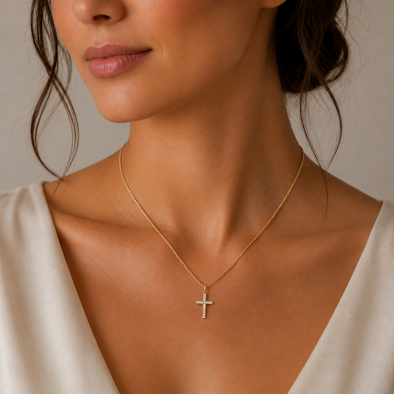 Collar Veneciano Cruz Circones